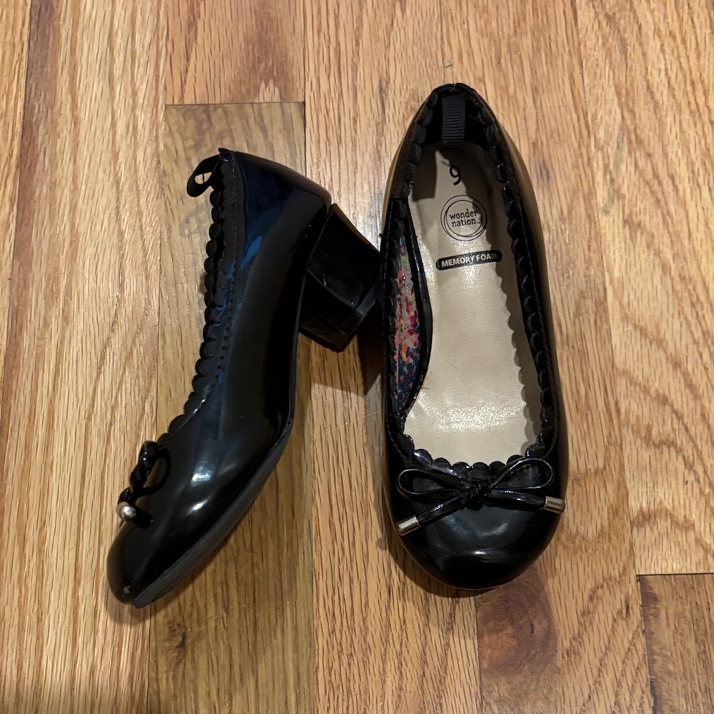 Black patent high heels